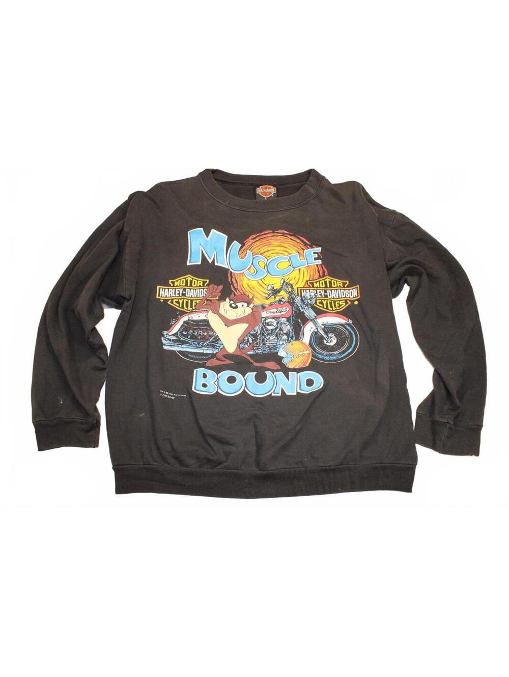 RARE Vintage 1993 Harley-Davidson x Looney Tunes "Muscle Bound" Crewneck